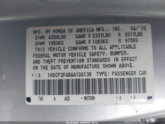 Honda Accord 2.4 Lx-p