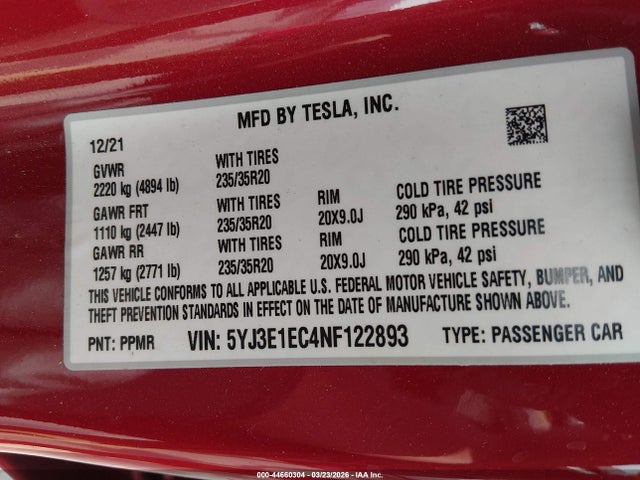 Tesla Model 3 Performance Dual Motor All-wheel Drive