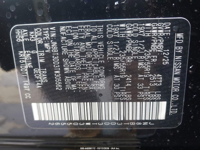Nissan Rogue Platinum