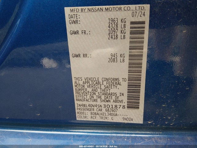 Nissan Altima Sv Fwd