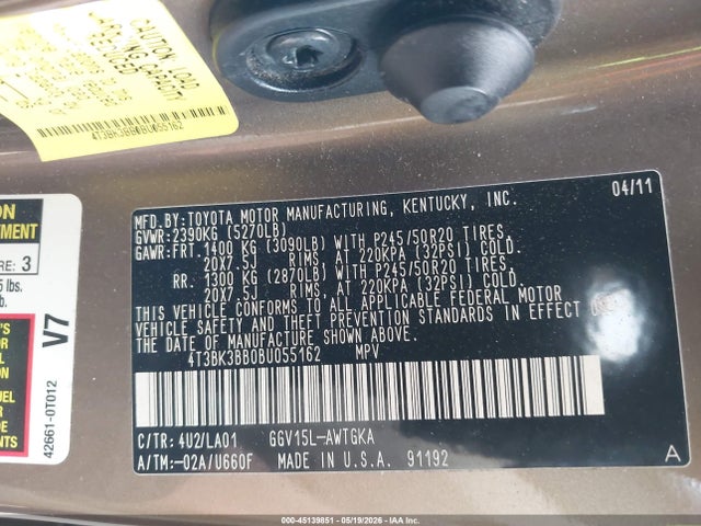 Toyota Venza Base V6