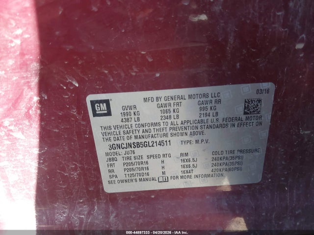 Chevrolet Trax 1ls