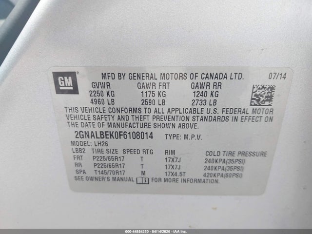 Chevrolet Equinox 1lt