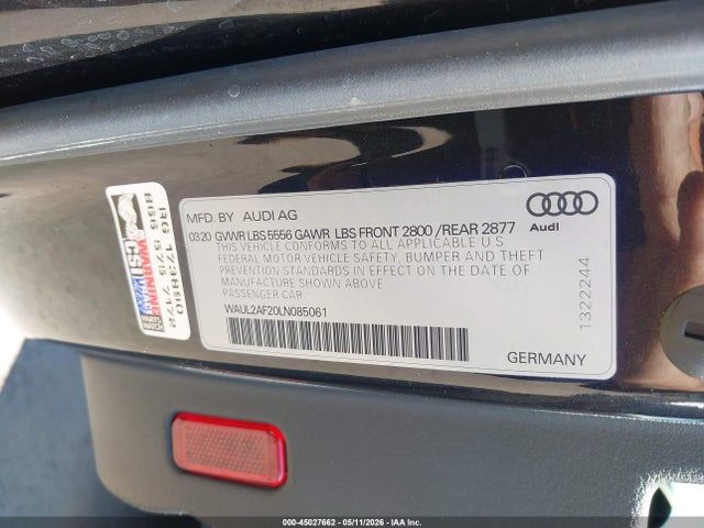 Audi A6 Premium Plus 55 Tfsi Quattro S Tronic