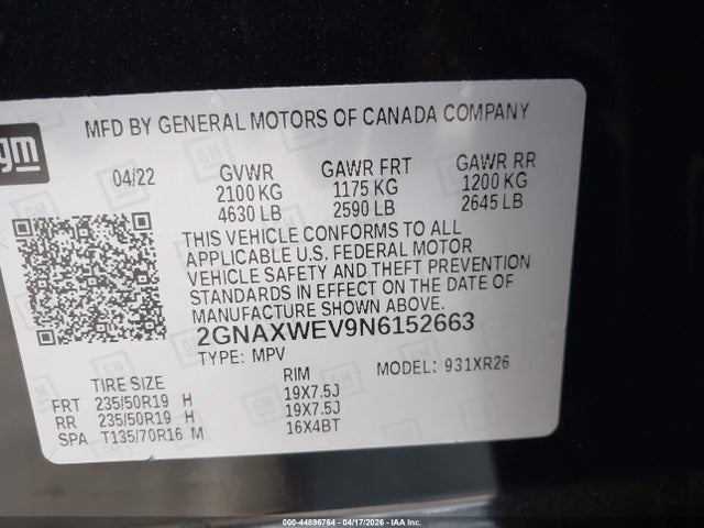 Chevrolet Equinox Awd Rs
