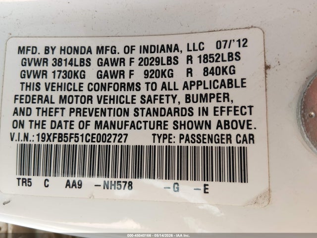 Honda Civic Natural Gas