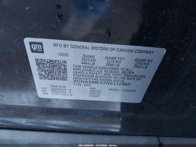 Chevrolet Equinox Fwd Rs