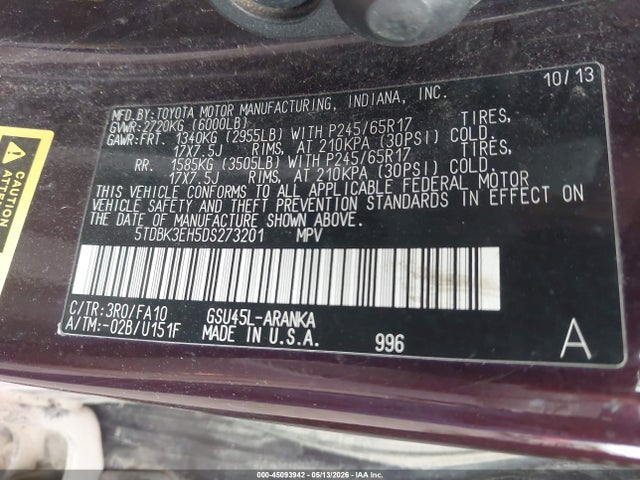 Toyota Highlander Base Plus V6