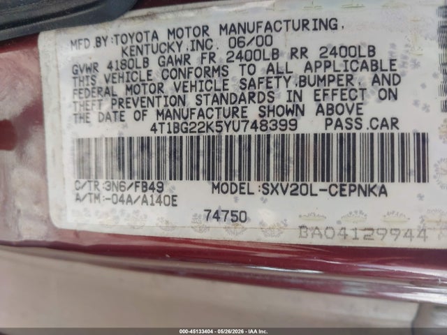 Toyota Camry Le