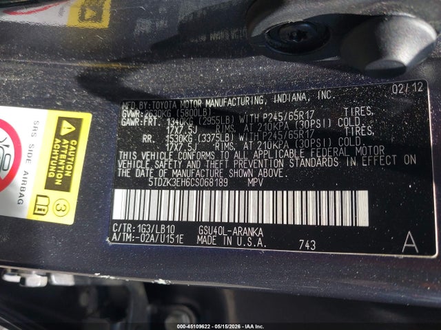 Toyota Highlander Se V6