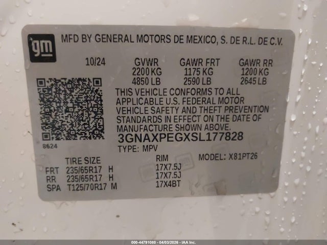 Chevrolet Equinox Awd Lt