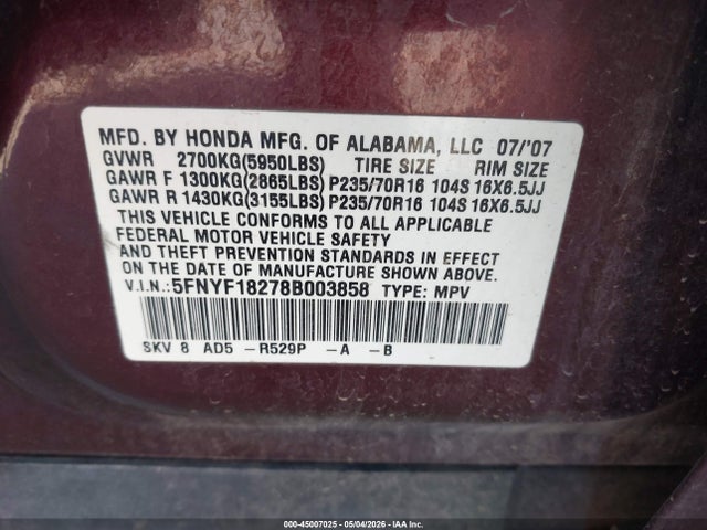 Honda Pilot Vp