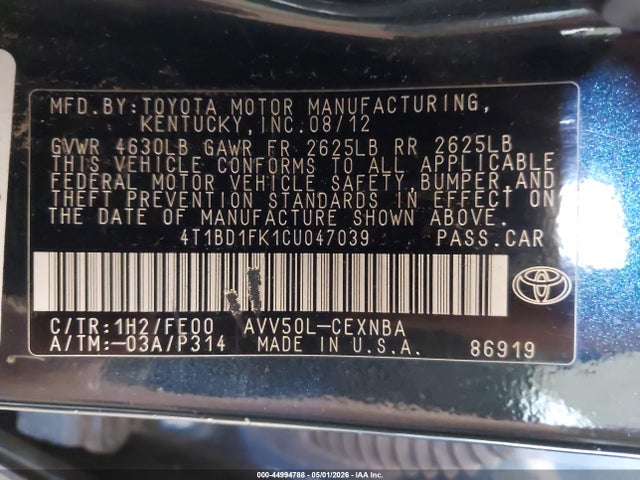 Toyota Camry Le