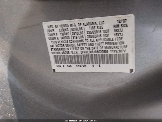 Honda Odyssey Ex-l