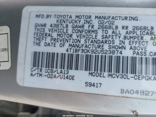 Toyota Camry Xle V6