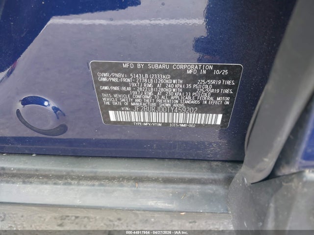 Subaru Outback Touring Xt