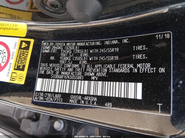 Toyota Highlander Limited Platinum