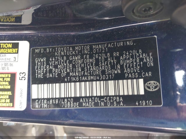 Toyota Camry Xse