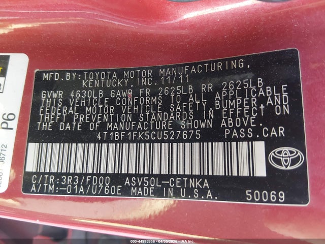 Toyota Camry Le