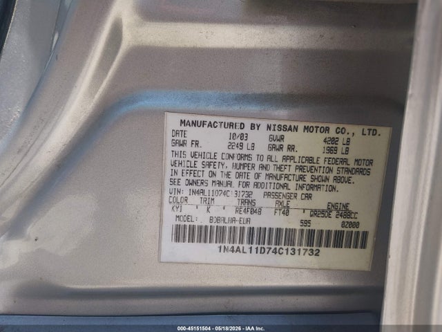 Nissan Altima 2.5 S