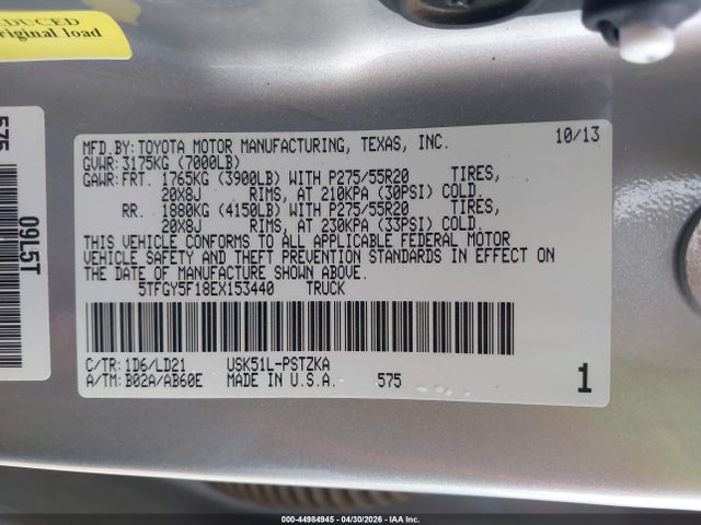 Toyota Tundra 1794 5.7l V8