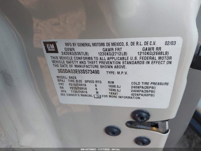 Buick Rendezvous Cxl