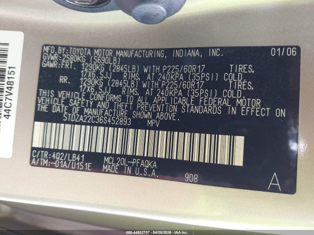 Toyota Sienna Xle Limited