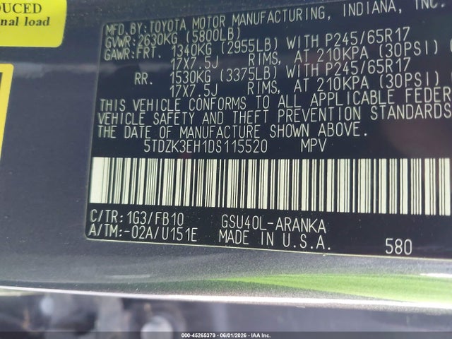 Toyota Highlander Base V6