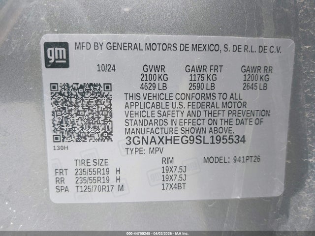 Chevrolet Equinox Fwd Lt