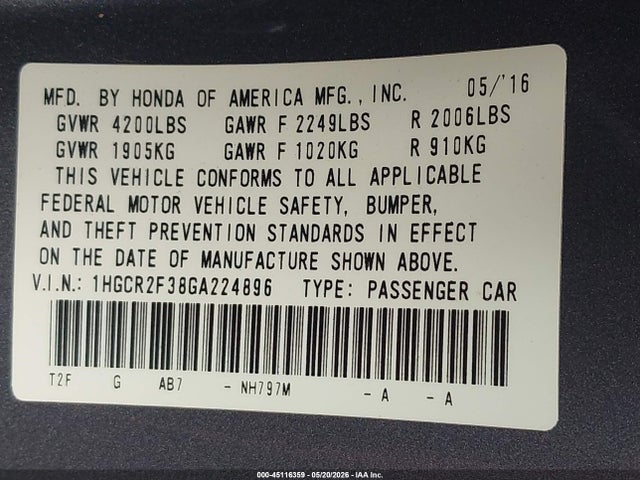 Honda Accord Lx