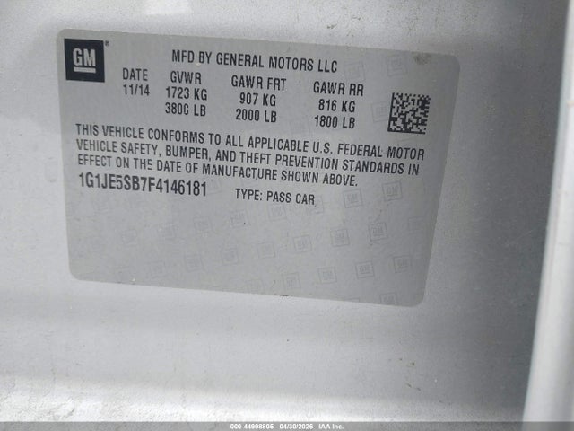 Chevrolet Sonic Ltz Auto