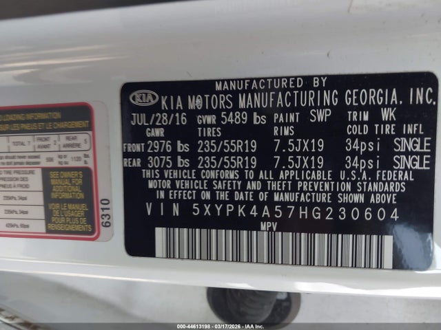 Kia Sorento 3.3l Sx