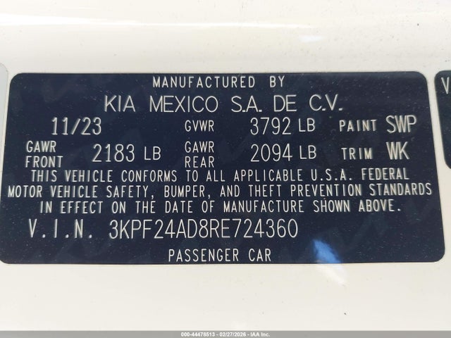 Kia Forte Lxs