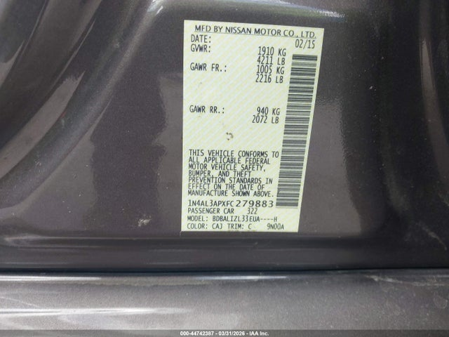 Nissan Altima 2.5 Sv