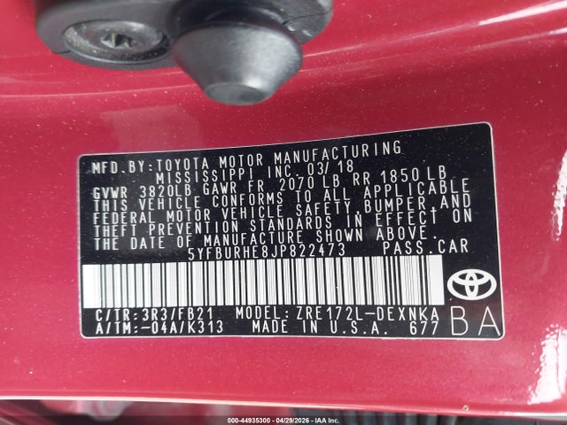 Toyota Corolla Le