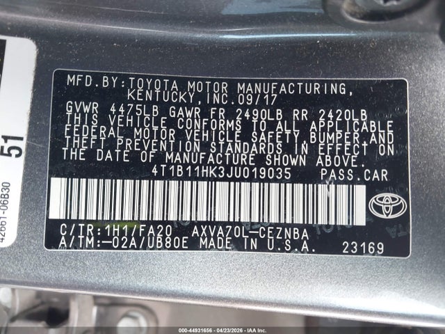 Toyota Camry Le