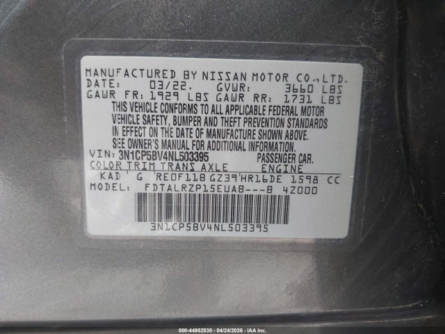 Nissan Kicks S Xtronic Cvt