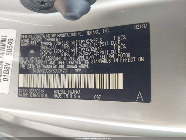 Toyota Sienna Le