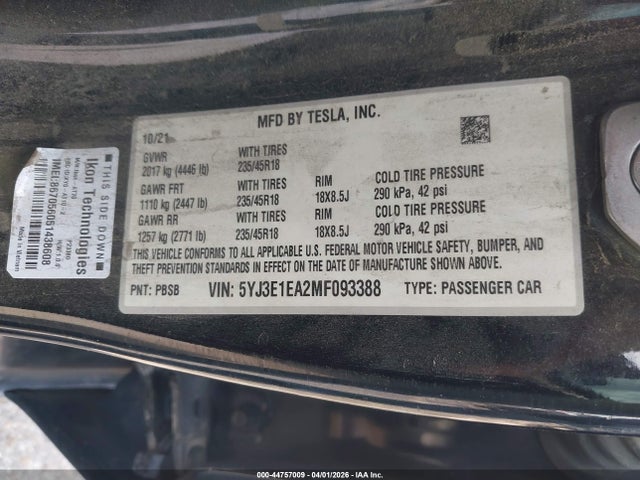Tesla Model 3 Standard Range Plus Rear-wheel Drive