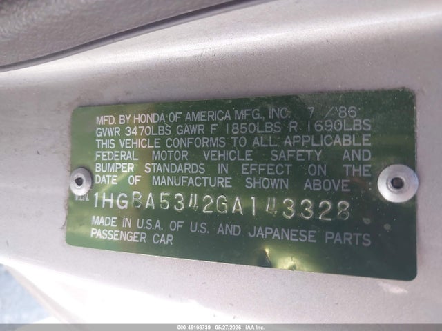 Honda Accord Lxi
