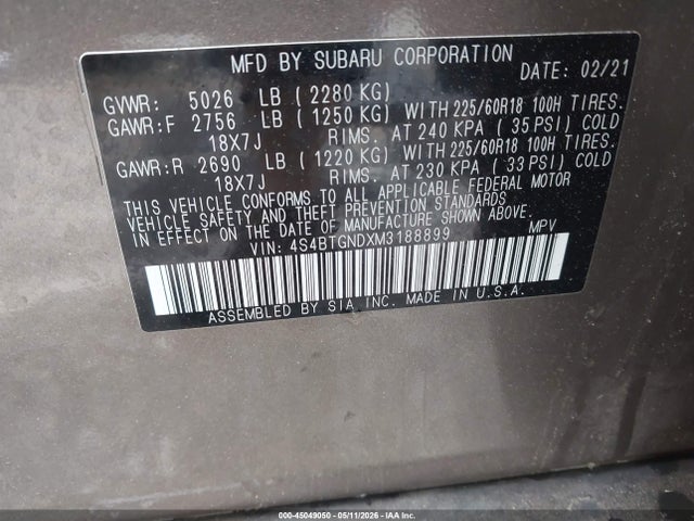 Subaru Outback Limited Xt