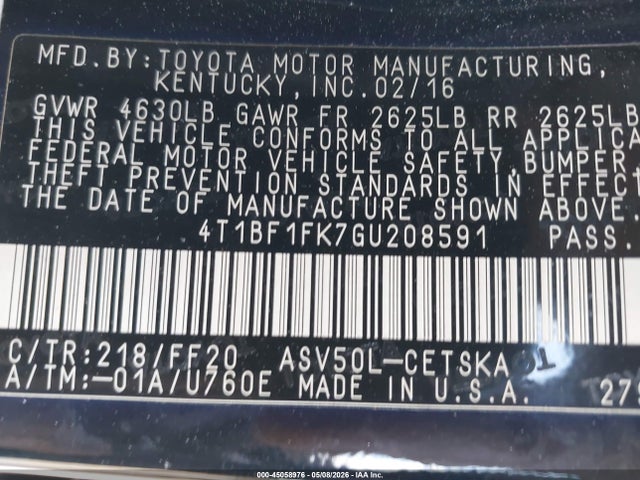Toyota Camry Se