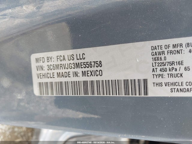 Ram Promaster Cargo Van High Roof 159 Wb Ext