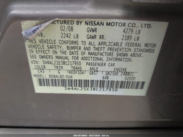 Nissan Altima 2.5 S