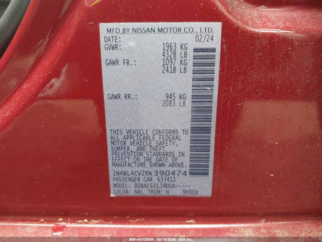 Nissan Altima Sr Fwd