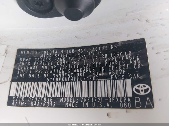 Toyota Corolla Le Eco