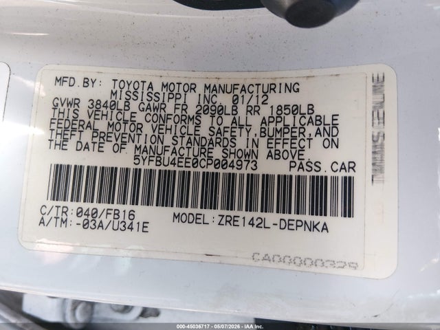 Toyota Corolla Le
