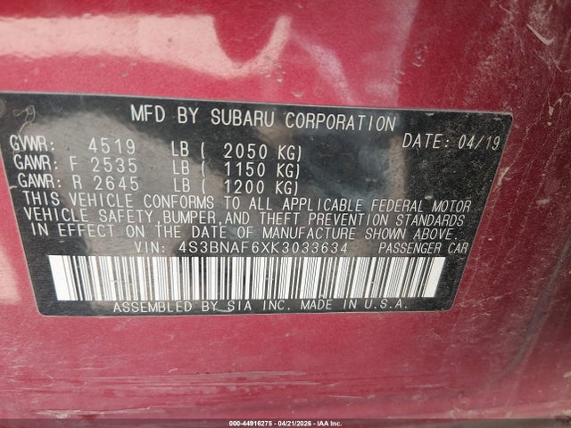 Subaru Legacy 2.5i Premium