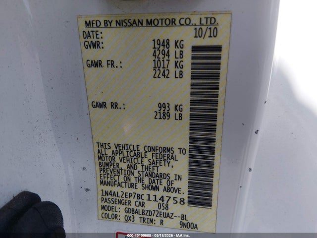 Nissan Altima 2.5 S