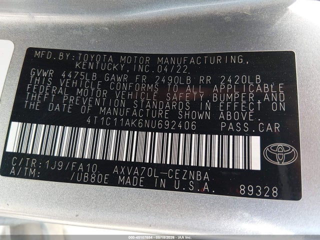 Toyota Camry Le